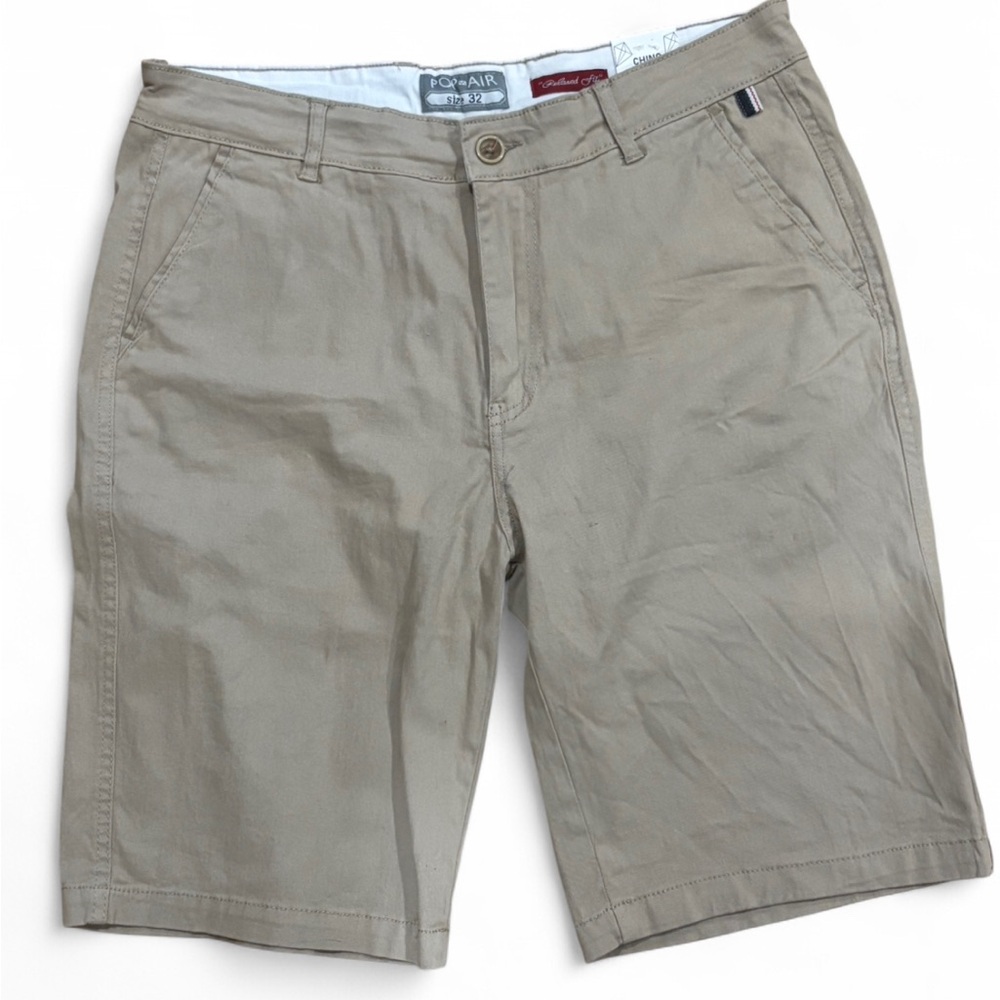 New Pop-Air Men's Chino Tan Shorts Size 32